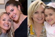 Eliana e Maísa recriam na Globo foto antiga feita no SBT