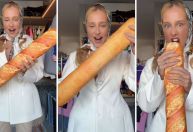 Influenciadora Malu Borges mostra bolsa em formato de pão; saiba quanto custa