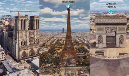Google Maps lança visualização 3D de Paris com viagem no tempo