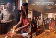 Marcos Palmeira ganha festa de aniversário nos bastidores de "Renascer"