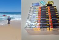 Homem é preso após tentar fugir da fiscalização pulando no mar no Rio