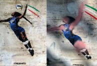 Mural de Egonu, estrela negra da Itália, é vandalizado com pichações racistas