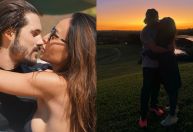 Nicolas Prattes posta fotos com Sabrina Sato e se declara: "Amor da minha vida"