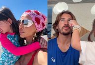 Nicolas Prattes mostra filha de Sabrina Sato o maquiando em brincadeira; veja