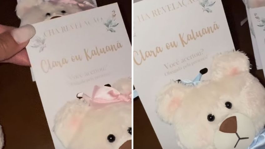 Decoradora mostra lembrancinha de chá revelação do bebê de Graciele e Zezé • Instagram/Andrea Guimarães