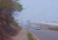 Porto Velho fica coberta de fumaça em mais um dia de qualidade do ar ruim