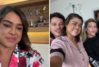 Preta Gil recebe visita de José Loreto no hospital: