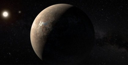 A ilustração mostra como seria o exoplaneta Proxima Centauri b.