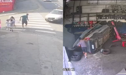 Motorista embriagado invade faixa de pedestres e atropela família em SP