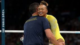 Rebeca Andrade na final individual geral da ginástica artísticas em Paris 2024