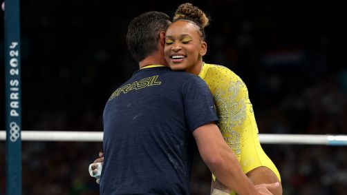 Rebeca Andrade na final individual geral da ginástica artísticas em Paris 2024