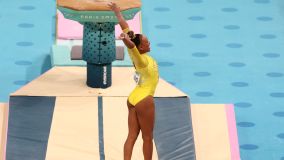 Rebeca Andrade na final individual geral da ginástica artísticas em Paris 2024