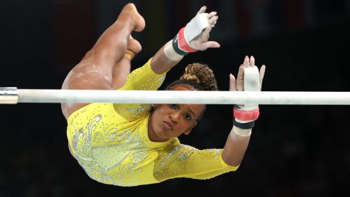 Rebeca Andrade na final individual geral da ginástica artísticas em Paris 2024