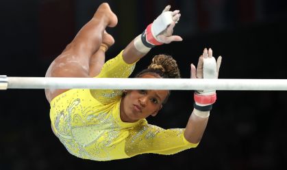 Rebeca Andrade na final individual geral da ginástica artísticas em Paris 2024
