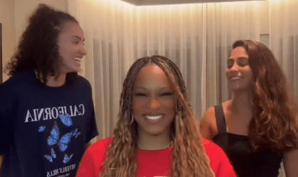 Rebeca Andrade coloca Gabi, do vôlei, para dançar em novo vídeo: "Vai fazer sim"