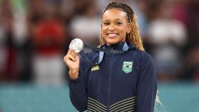 Rebeca Andrade levou medalha de prata do individual geral da Olimpíada de Paris