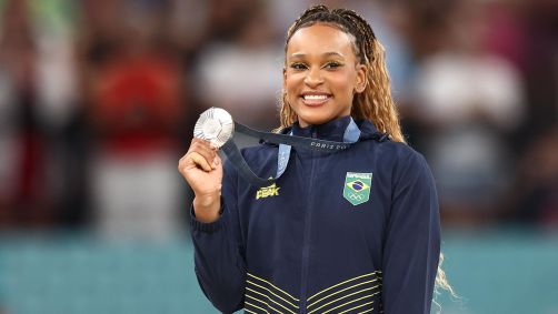 Rebeca Andrade levou medalha de prata do individual geral da Olimpíada de Paris