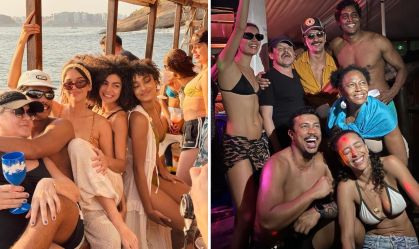 Elenco de "Renascer" celebra fim de novela com festa