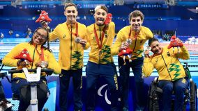 O revezamento 4x50m livre do Brasil, formado por Talisson Glock, Patrícia Santos, Lídia Cruz e Daniel Xavier Mendes, conquistou a medalha de bronze nos Jogos Paralímpicos de Paris 2024