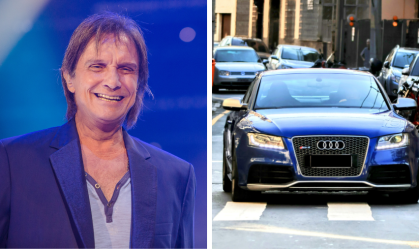 Roberto Carlos dirige carro de luxo pelo Rio de Janeiro neste sábado (31)