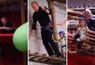 Roberto Justus se diverte em brinquedo infantil; veja vídeo