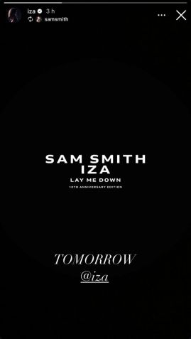 Iza estará em relançamento de Sam Smith / Foto: Instagram/Iza