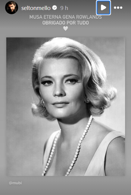 Selton Mello lamenta morte de Gena Rowlands. / Instagram/ Selton Mello