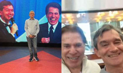 Serginho Groisman resgata fotos com Silvio Santos ao homenagear o apresentador