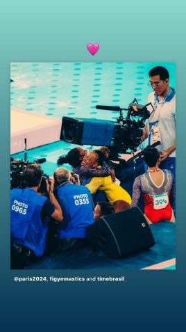 Simone Biles compartilha foto ao lado de Rebeca Andrade / Instagram/Simone Biles