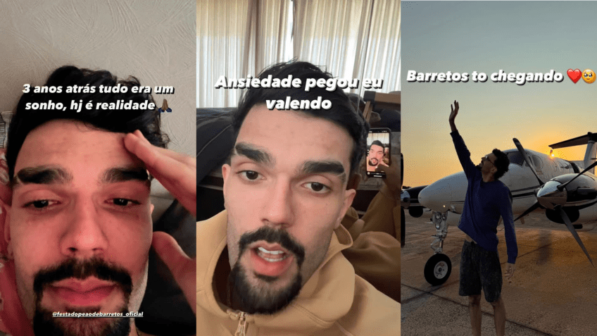 Cantor mostrou bastidores da preparação para seu show no festival / Instagram/Luan Pereira
