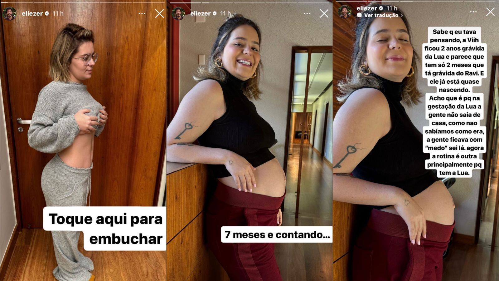 Eliezer refletiu sobre gravidez da mulher nesta segunda (5) / Instagram/Eliezer