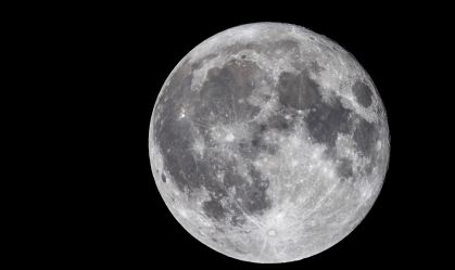 Super Blue Moon Rises Over Austin