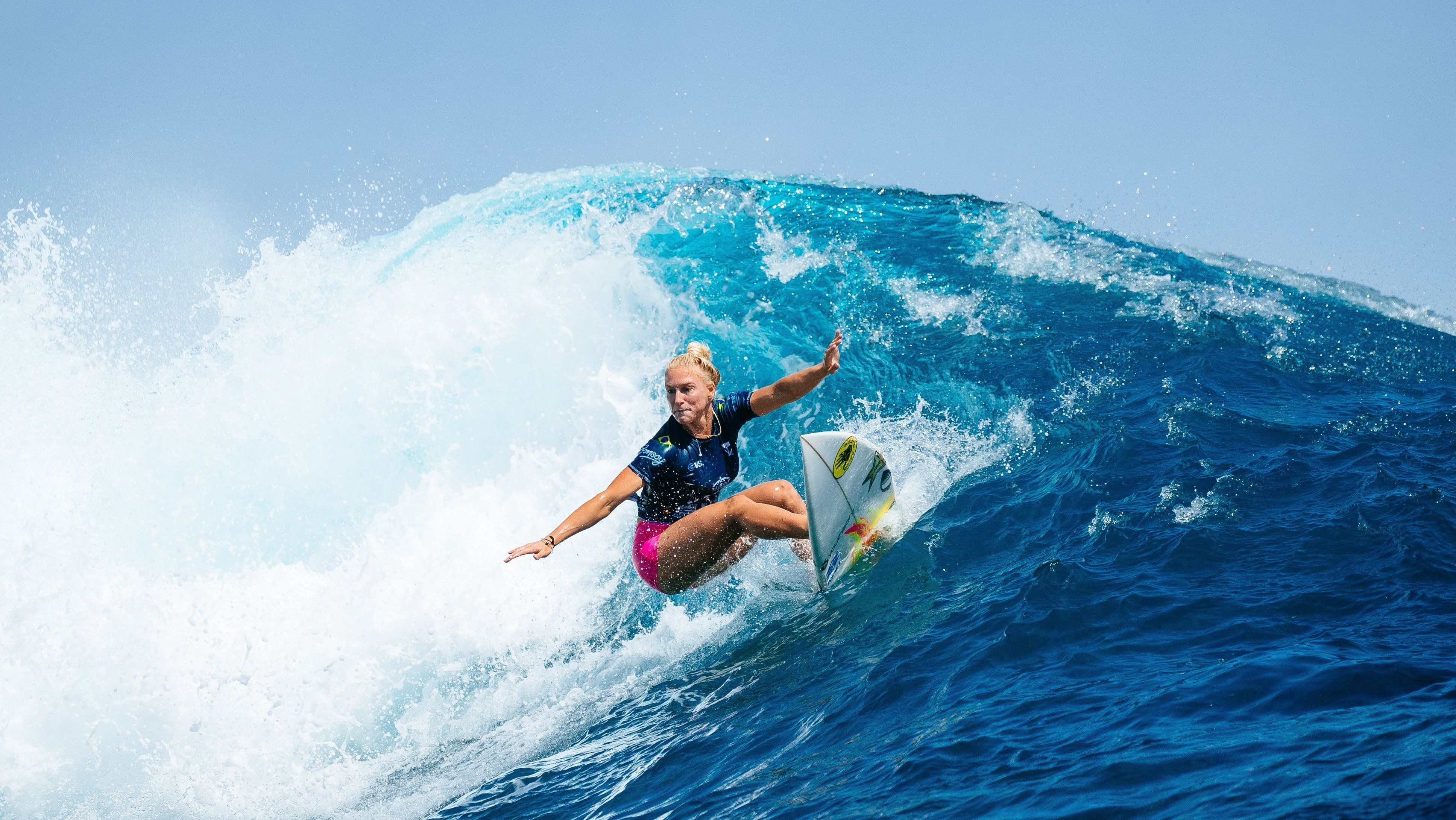 Tati Weston-Webb durante etapa de Fiji da WSL