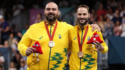 Luiz Manara e Cláudio Massad conquistaram o bronze no tênis de mesa de duplas MD18