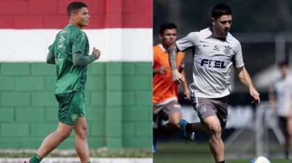 Thiago Silva (à esq.) e Rodrigo Garro (à dir.) em treinos