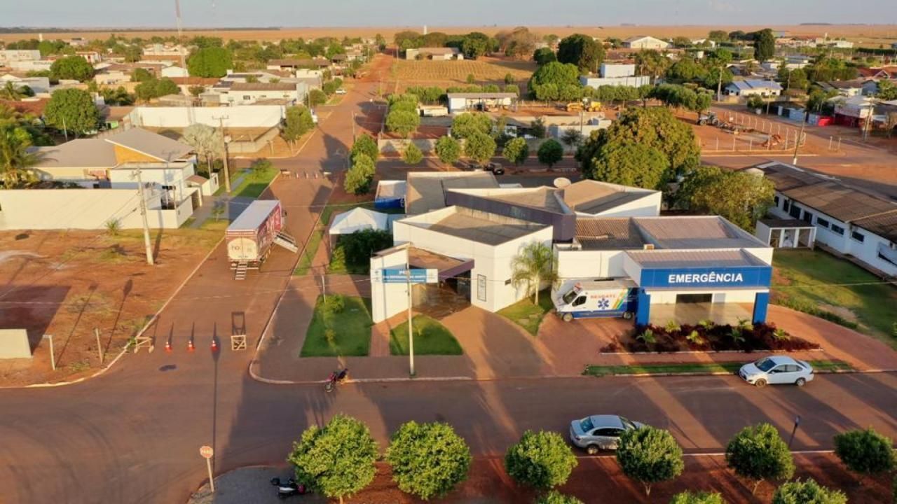 Vista aérea do município de Boa Esperança do Norte, no Mato Grosso