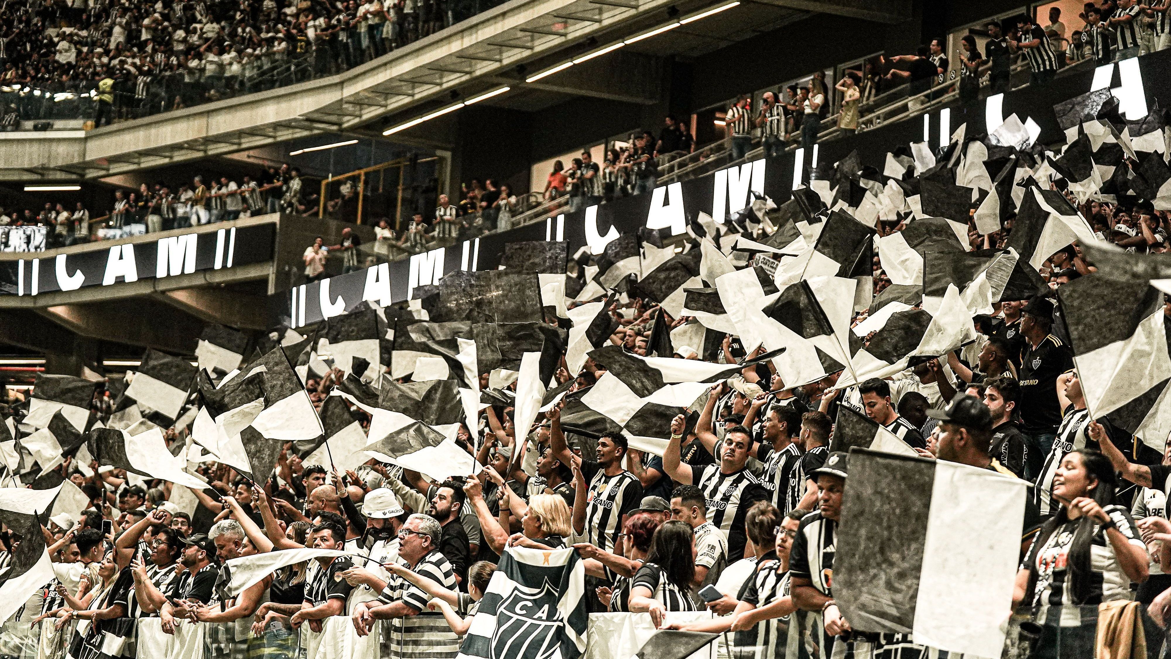 Torcida do Atlético-MG no jogo contra o San Lorenzo, pela Libertadores 2024