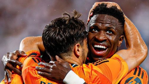 Vinicius Jr. em amistoso entre Real Madrid e Chelsea, realizado no dia 6 de agosto