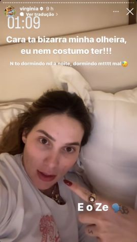 Influenciadora se queixou de olheiras ao lado de Zé Felipe, que rebateu / Instagram/Virginia Fonseca
