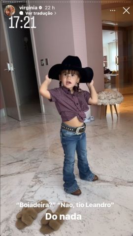 Maria Alice foi flagrada por Virginia dizendo que é seu tio avô Leandro / Instagram/Virginia Fonseca