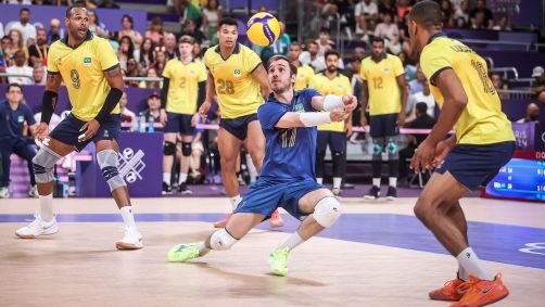 Brasil foi eliminado nas quartas de final do vôlei masculino