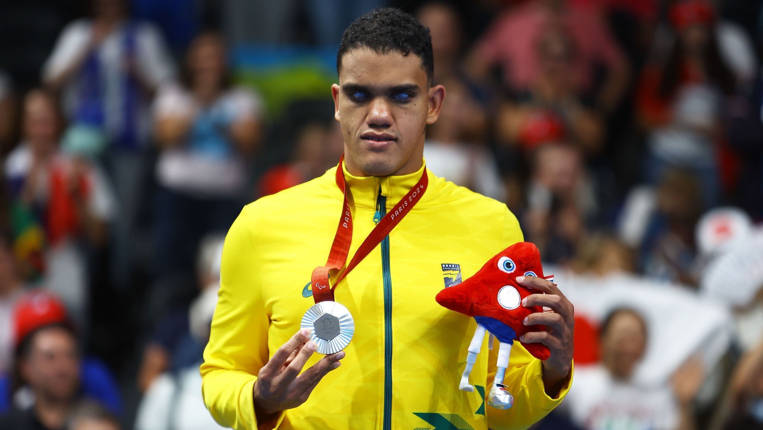 Wendell Belarmino foi prata nos 50m livre S11 (deficiência visual)