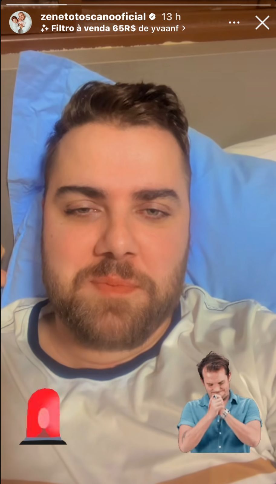 Cantor sertanejo foi diagnosticado com pneumonia no fim de julho / Instagram/Zé Neto