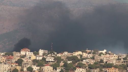 Heavy smoke rises in southern Lebanon following Israeli strike