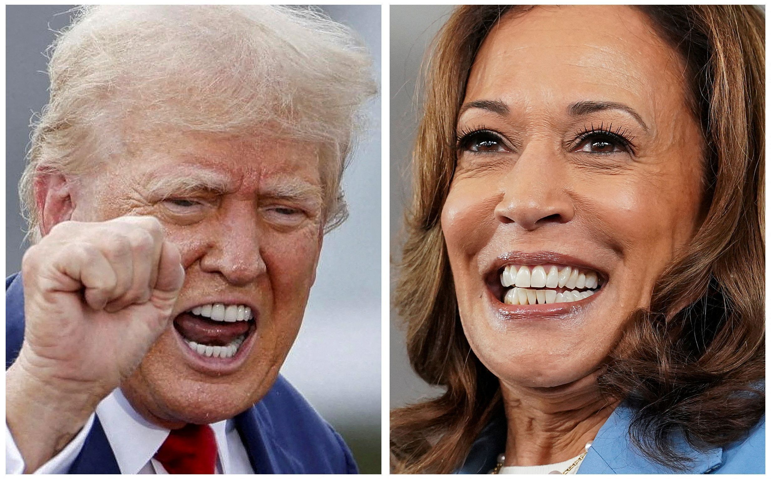 Candidato republicano à Presidência dos EUA, Donald Trump, e candidata democrata, Kamala Harris