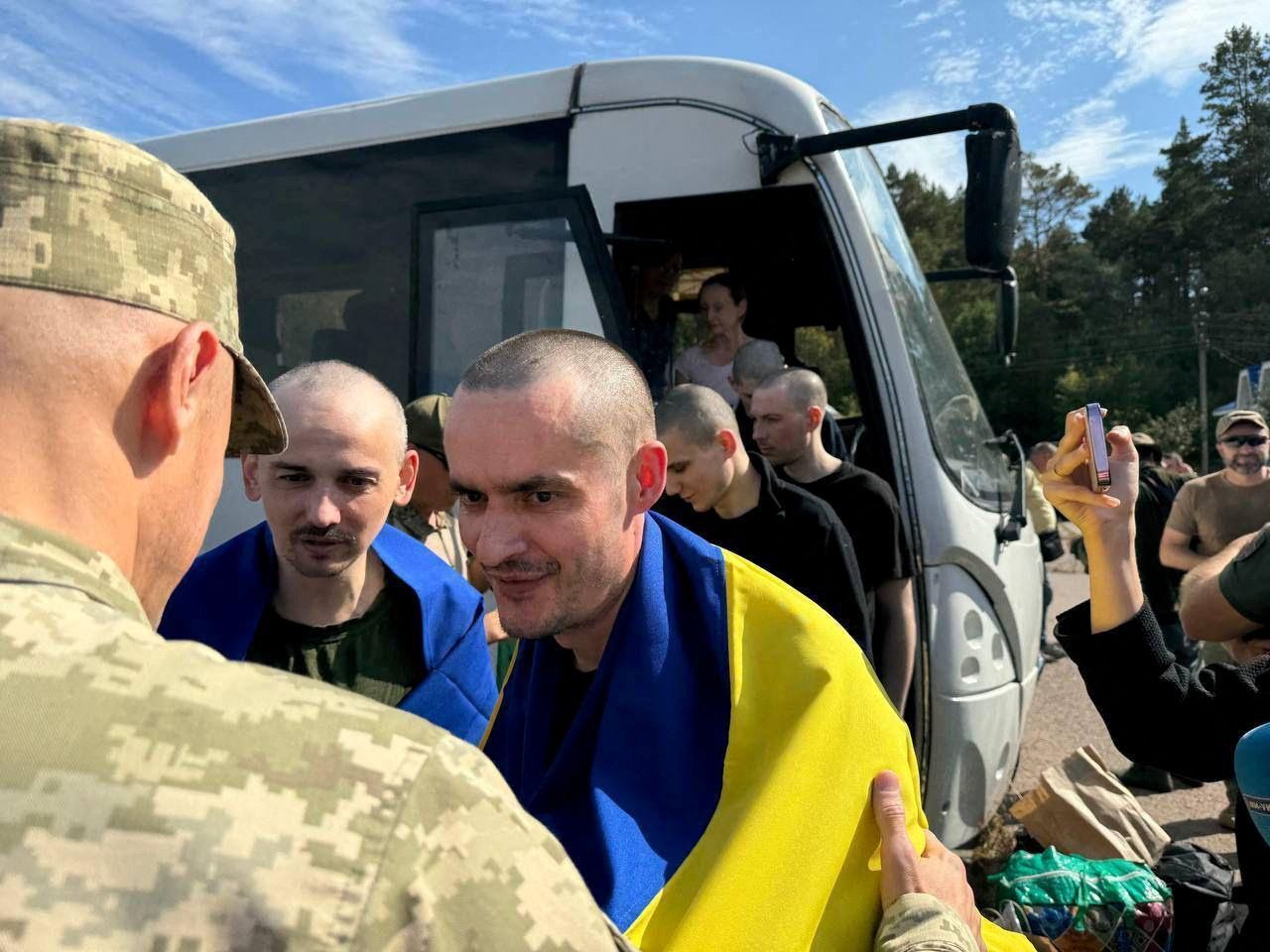 Prisioneiros ucranianos libertados
