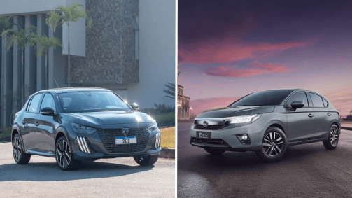 Peugeot 208 GT e Honda City LX