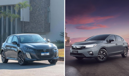 Peugeot 208 GT e Honda City LX