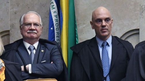 Os ministros do STF Edson Fachin e Alexandre de Moraes