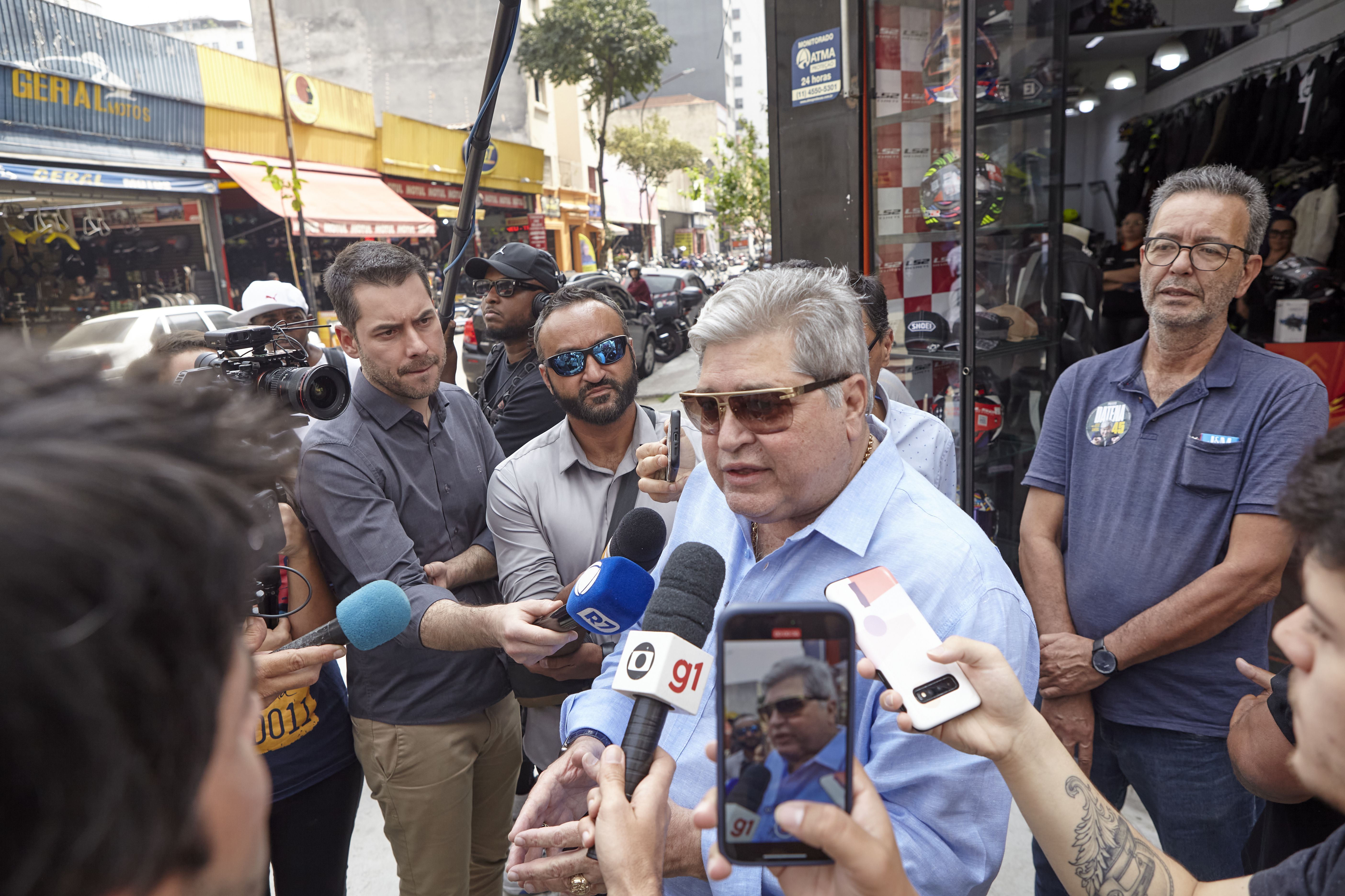 José Luiz Datena em campanha por São Paulo • Divulgação